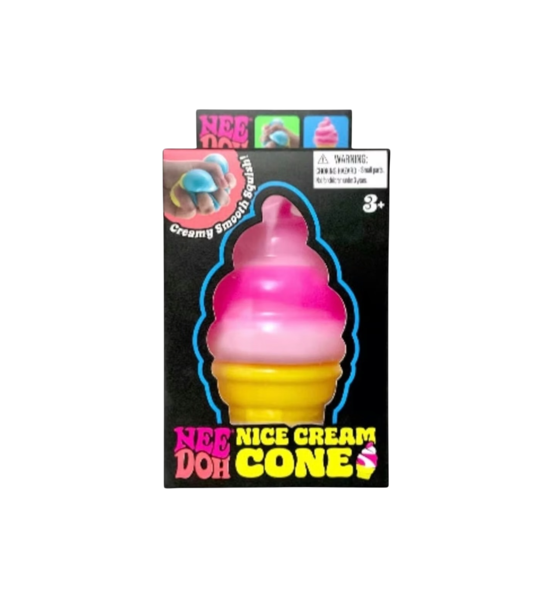 NeeDoh Nice Cream Ice Cream Cone Squishy Fidget Toy Pink packaging detail at Stashed UAE