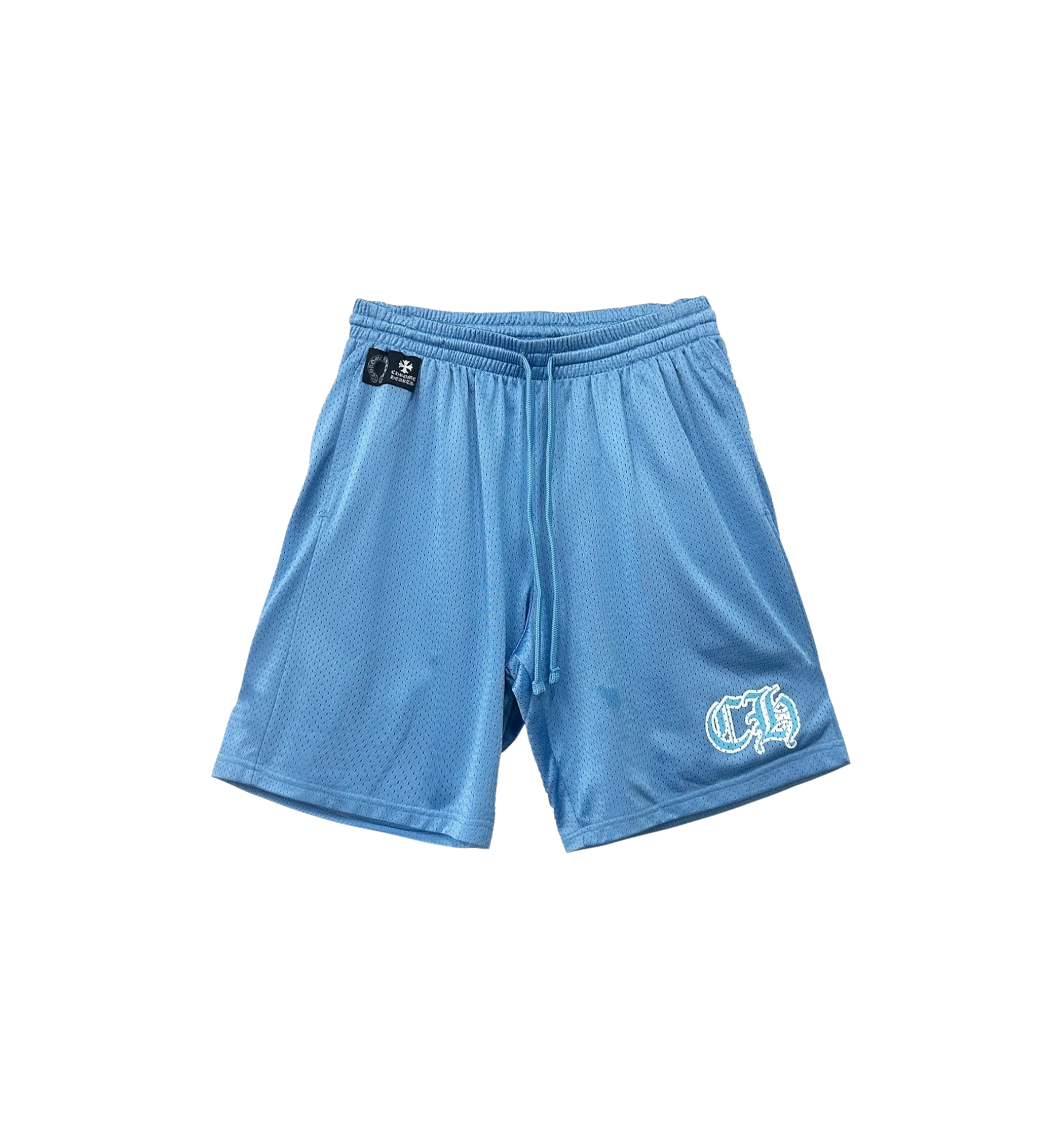 Chrome Hearts Sports Mesh Varsity Shorts Blue at Stashed UAE