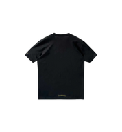 Chrome Hearts Gold Script Neck Pocket Tee Black back view at Stashed UAE