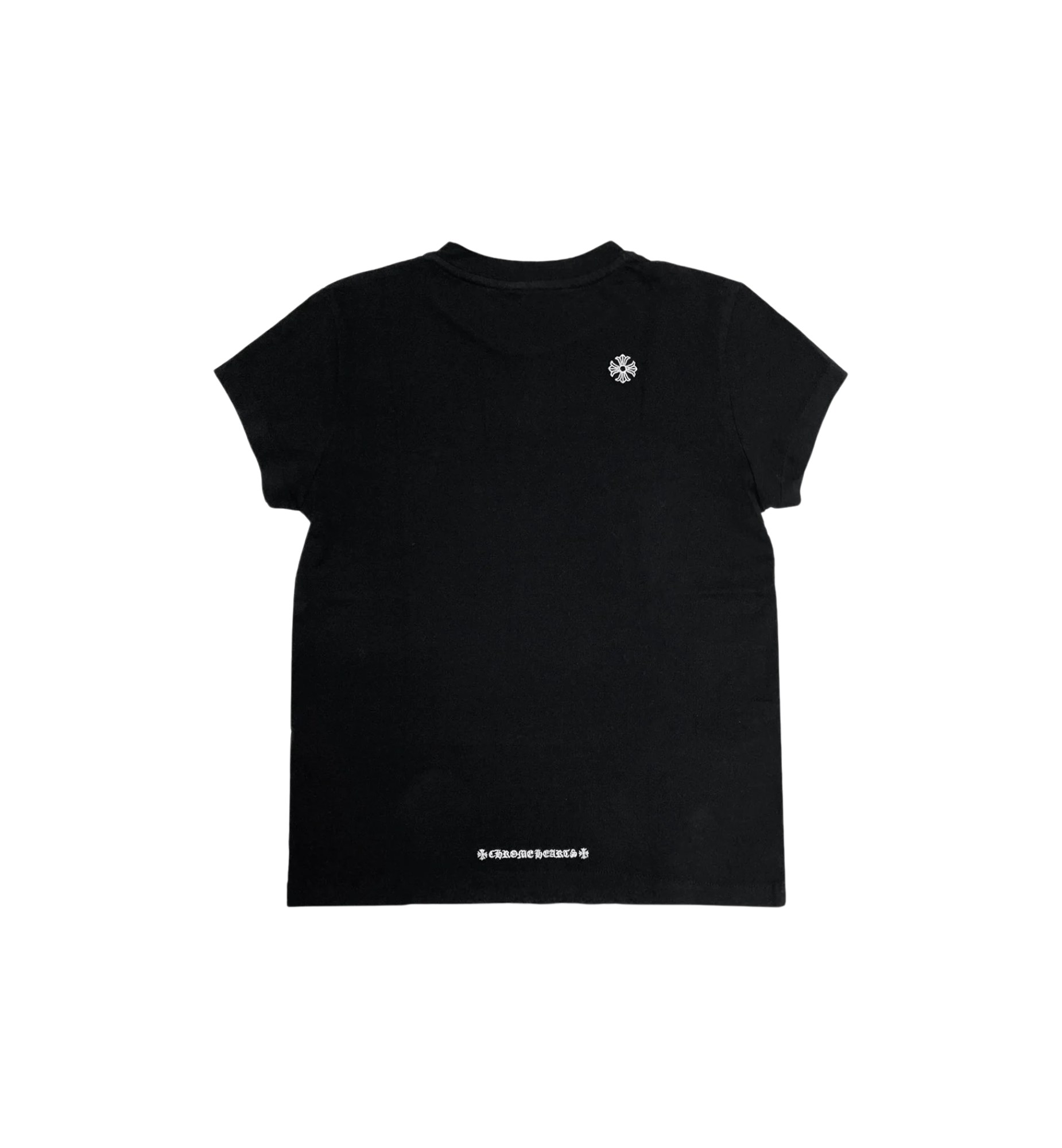 Chrome Hearts GRP Y NOT Embroidered Dagger Tee Black back view at Stashed UAE