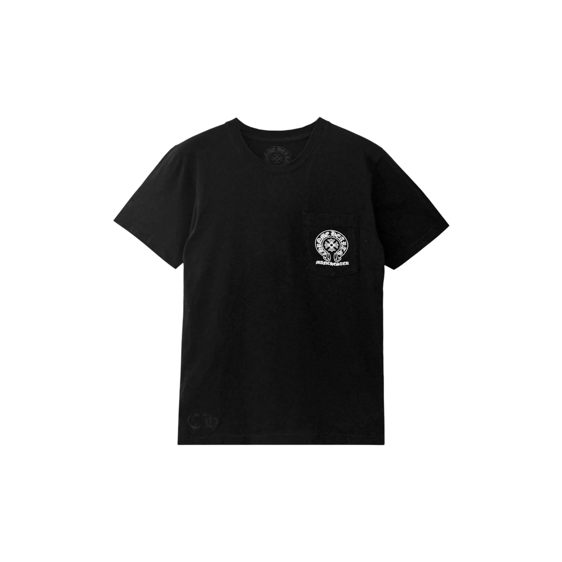 Chrome Hearts Manchester Exclusive Horseshoe Tee Black front view at Stashed UAE