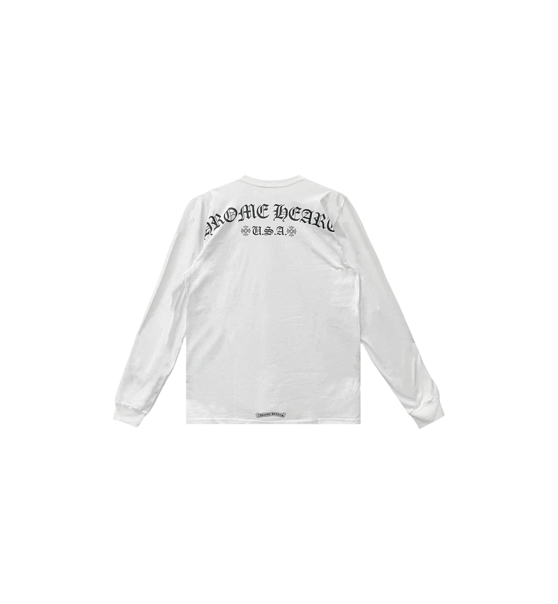 Chrome Hearts USA Script L/S Tee White at Stashed UAE