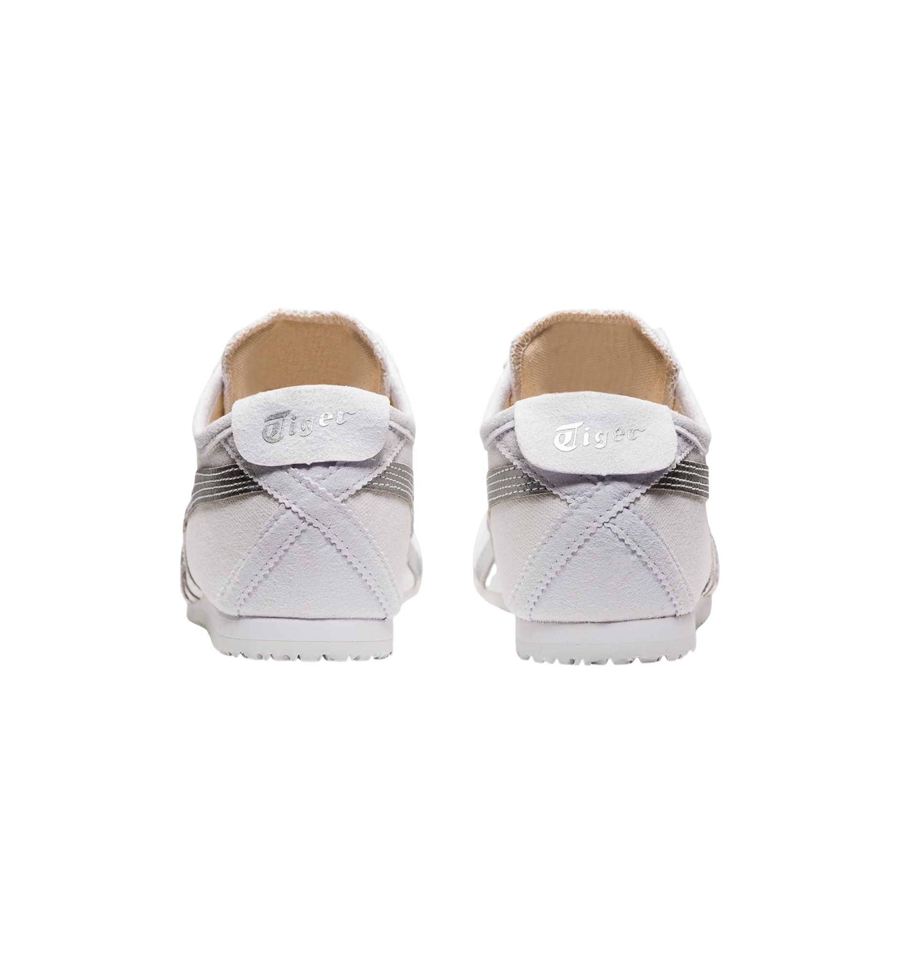Onitsuka Tiger Mexico 66 Slip-On White Pure Silver heel view at Stashed UAE