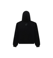 SP5DER Rhinestone Punk V2 Hoodie Black back view at Stashed UAE
