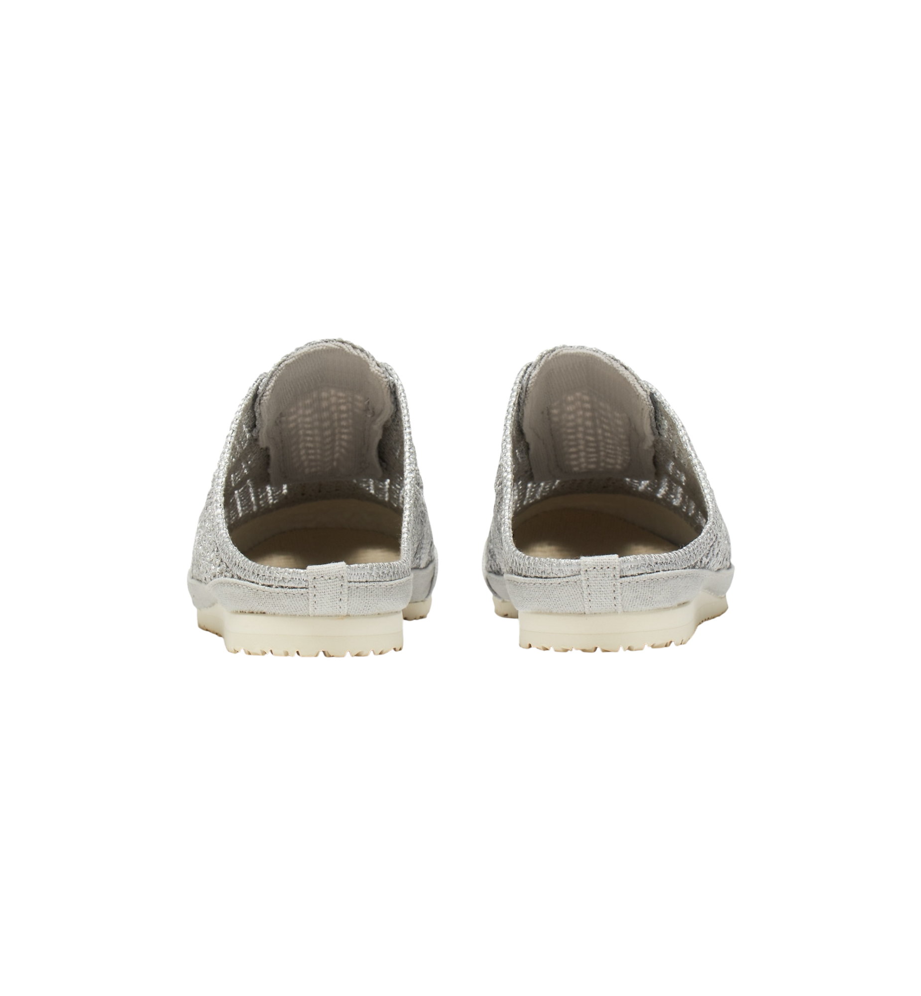 Onitsuka Tiger Mexico 66 Sabot Pure Silver heel view at Stashed UAE