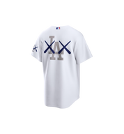 KAWS Nike MLB Stadium Los Angeles Dodgers Jersey White back view at Stashed UAE