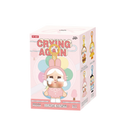Pop Mart CRYBABY Crying Again Series Vinyl Face Plush Baby Blonde Super Secret Edition packaging detail at Stashed UAE