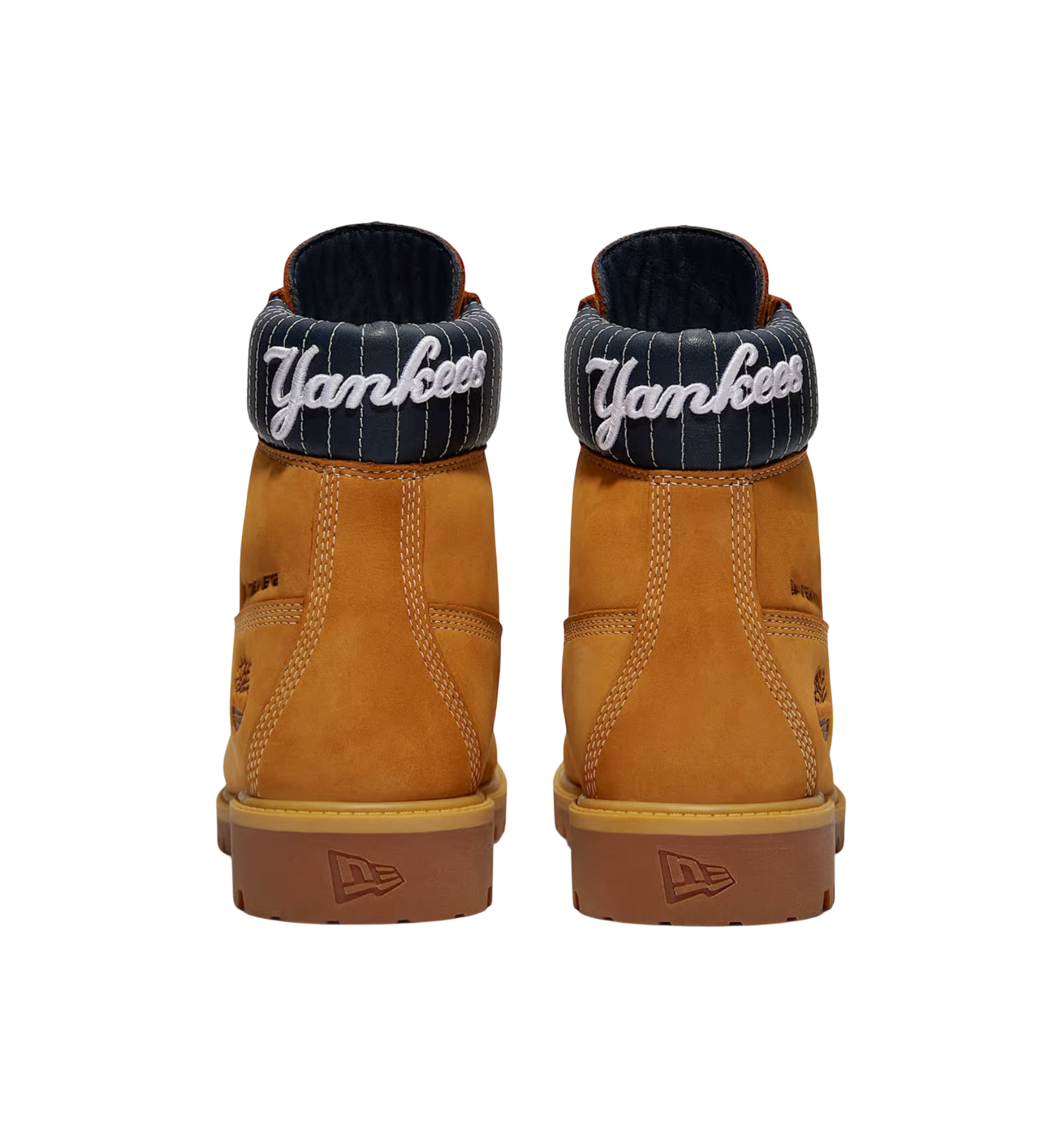 Timberland 6" Waterproof Boot New Era x MLB New York Yankees Wheat heel view at Stashed UAE