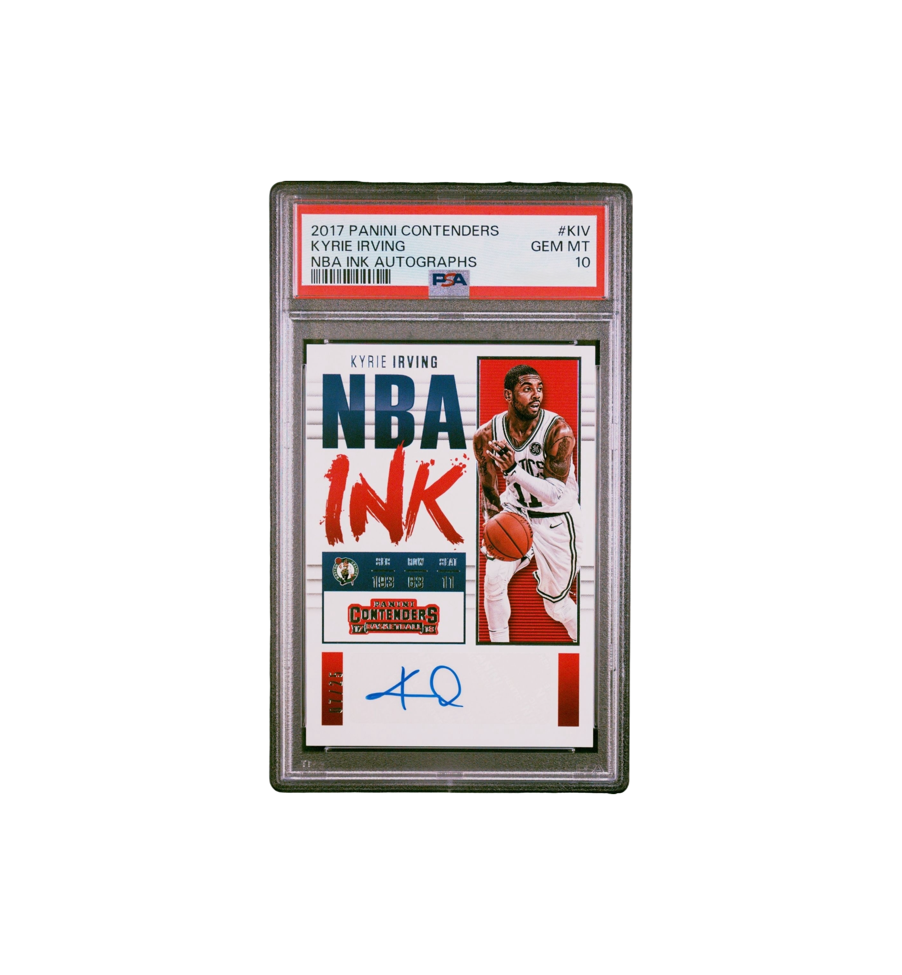 2017 Panini Contenders NBA Ink Autographs 07/25 GEM MT 10 Kyrie Irving at Stashed UAE