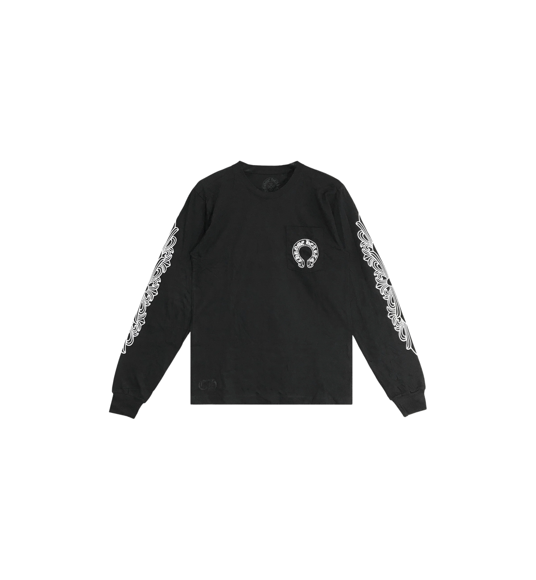 Chrome Hearts Horseshoe L/S T-Shirt Black front view at Stashed UAE