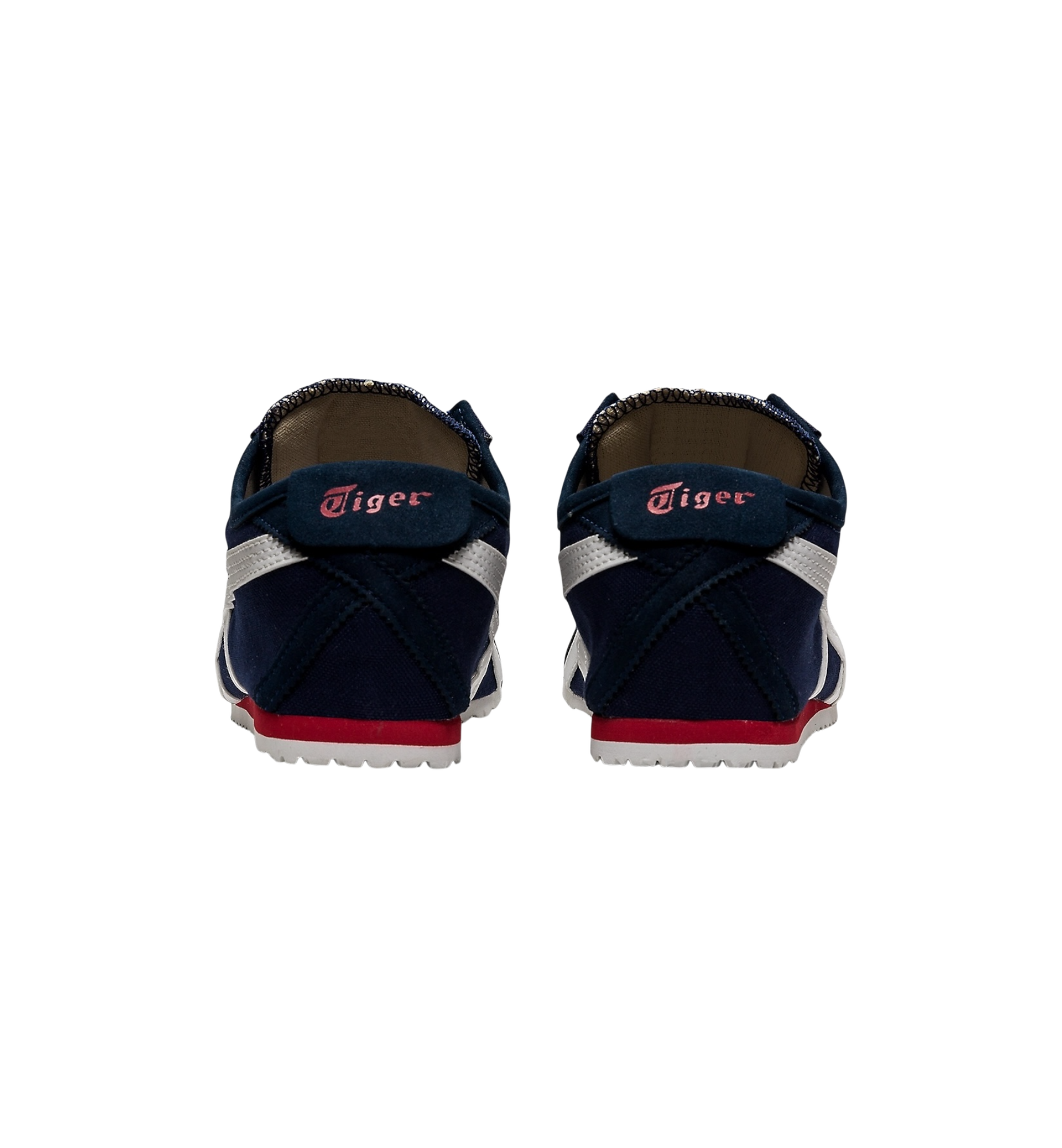 Onitsuka Tiger Mexico 66 Slip-On Navy Off-White Red heel view at Stashed UAE