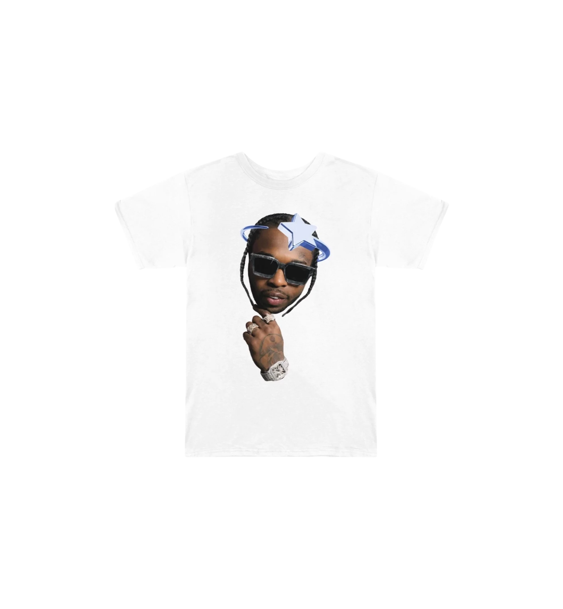 Pop Smoke x VLONE Halo T-Shirt White at Stashed UAE