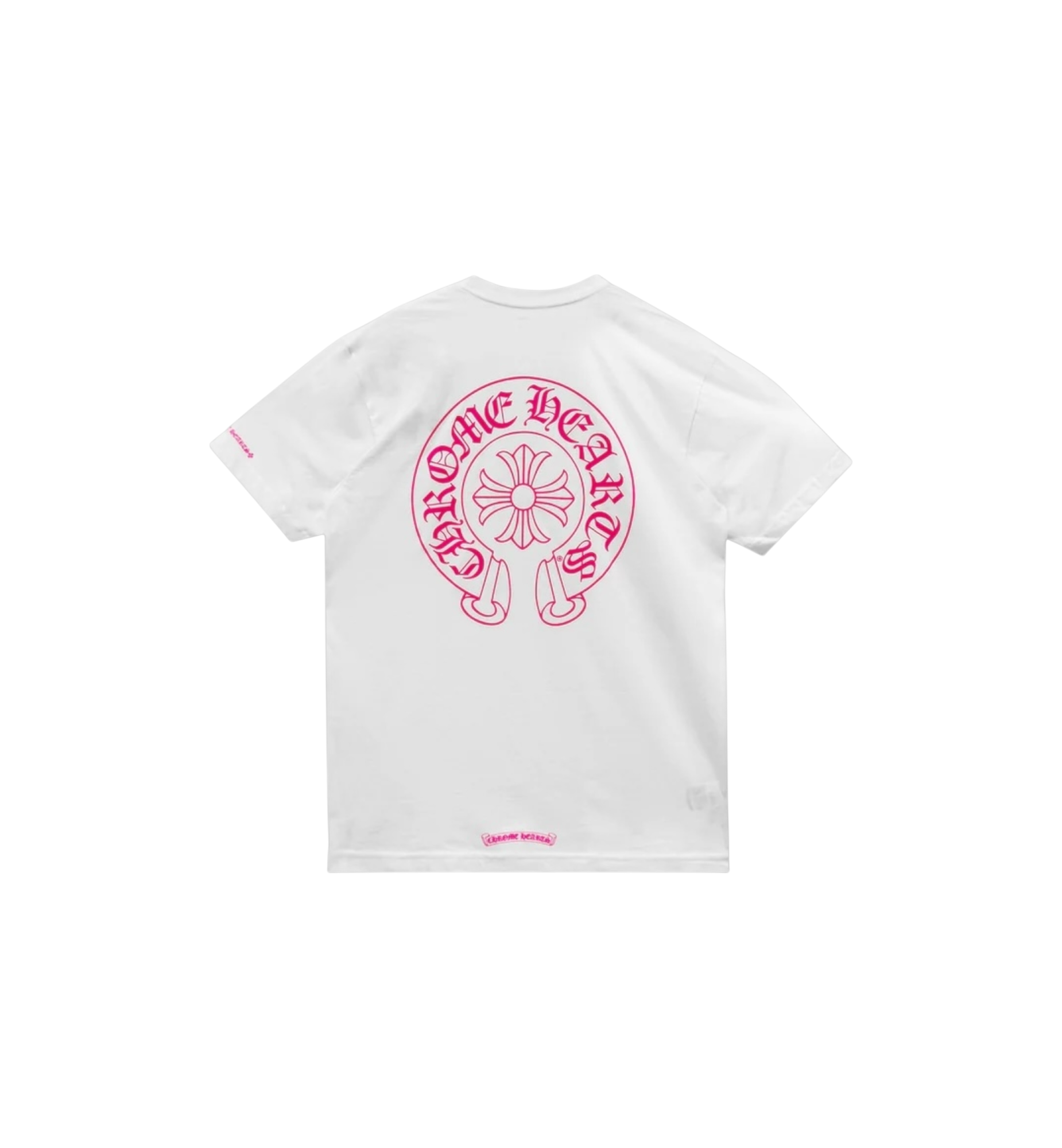 Chrome Hearts Pink Horseshoe Logo T-Shirt "White"