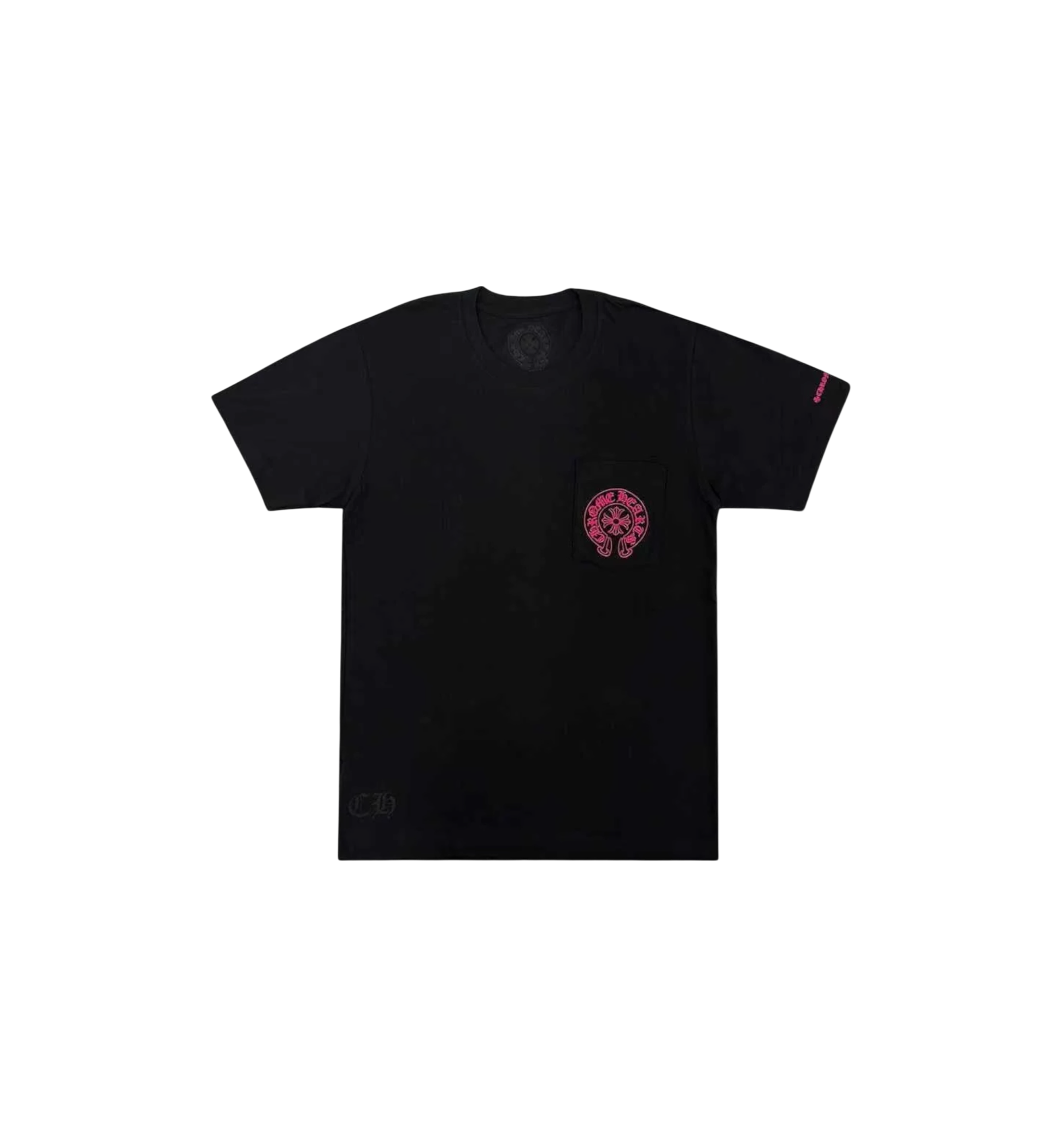 Chrome Hearts Pink Horseshoe Logo T-Shirt "Black"