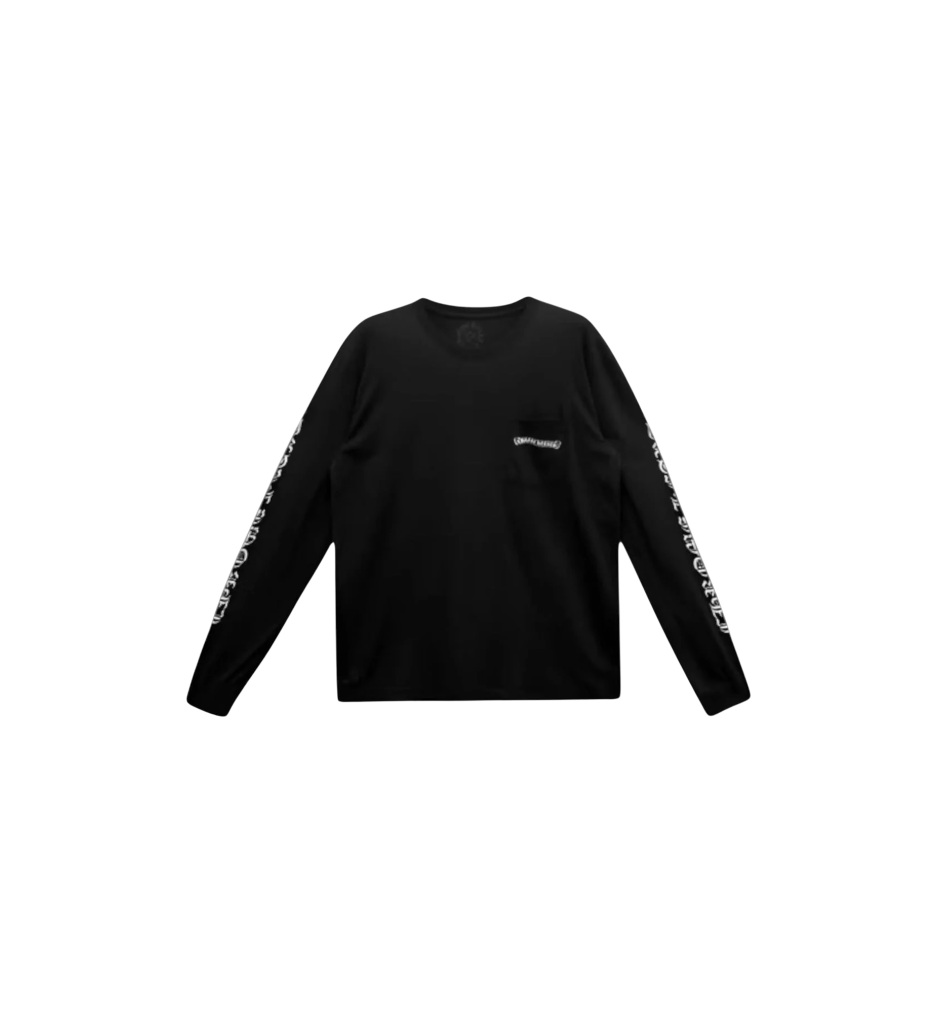 Chrome Hearts Scroll Logo L/S Pocket T-Shirt "Black"