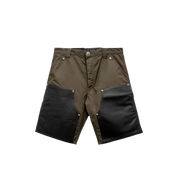 Chrome Hearts Double Knee Leather Carpenter Shorts "Brown"