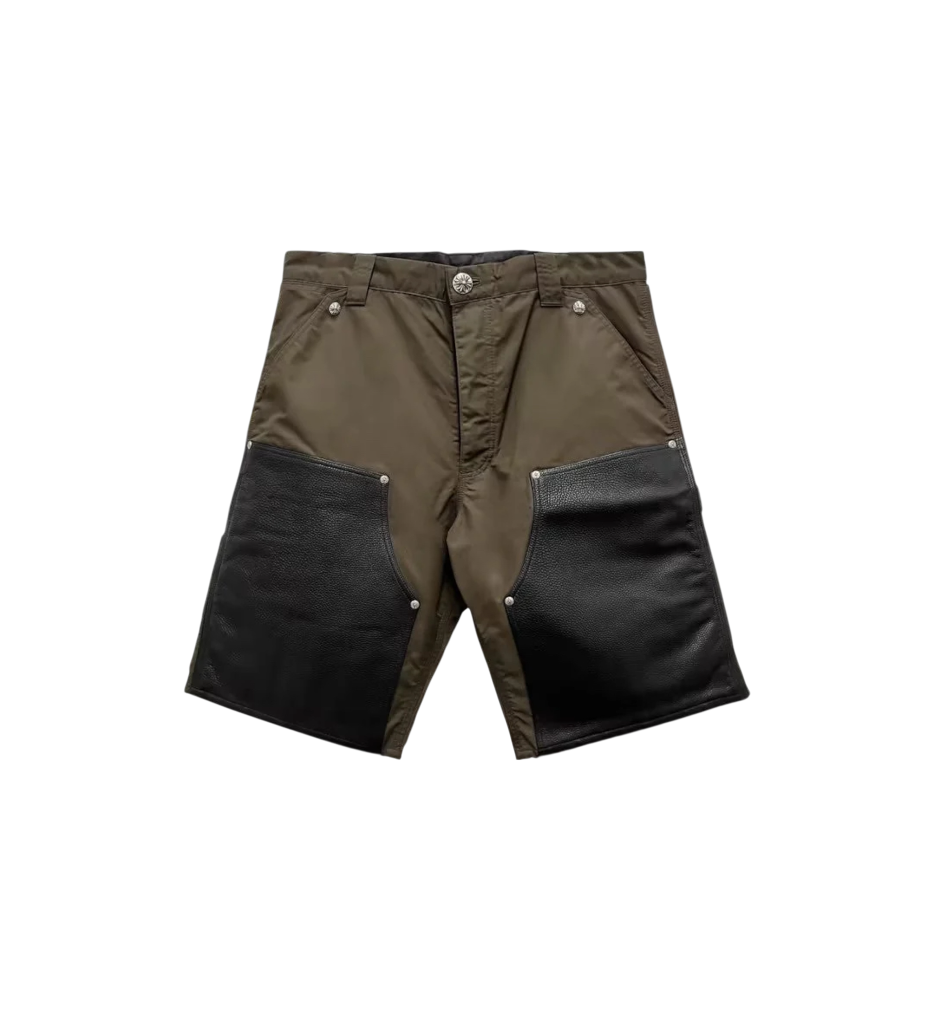 Chrome Hearts Double Knee Leather Carpenter Shorts "Brown"