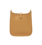 Hermes Evelyne 16 Gold Hardware Bag "Clemence Biscuit/Camel"
