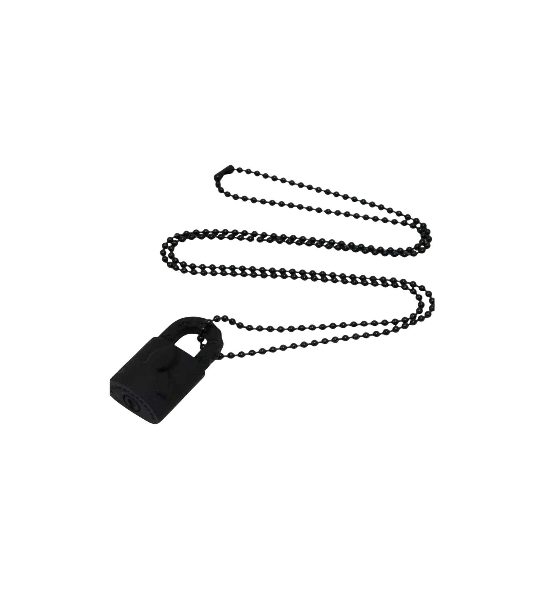 Chrome Hearts Lock Silicone Necklace "Black"