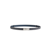 Hermes Kelly Jean 18 Belt Palladium Hardware "Bleu Indigo/Blanc/Bleu Navy"