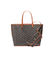 Goyard Anjou Tote "PM Black & Tan"