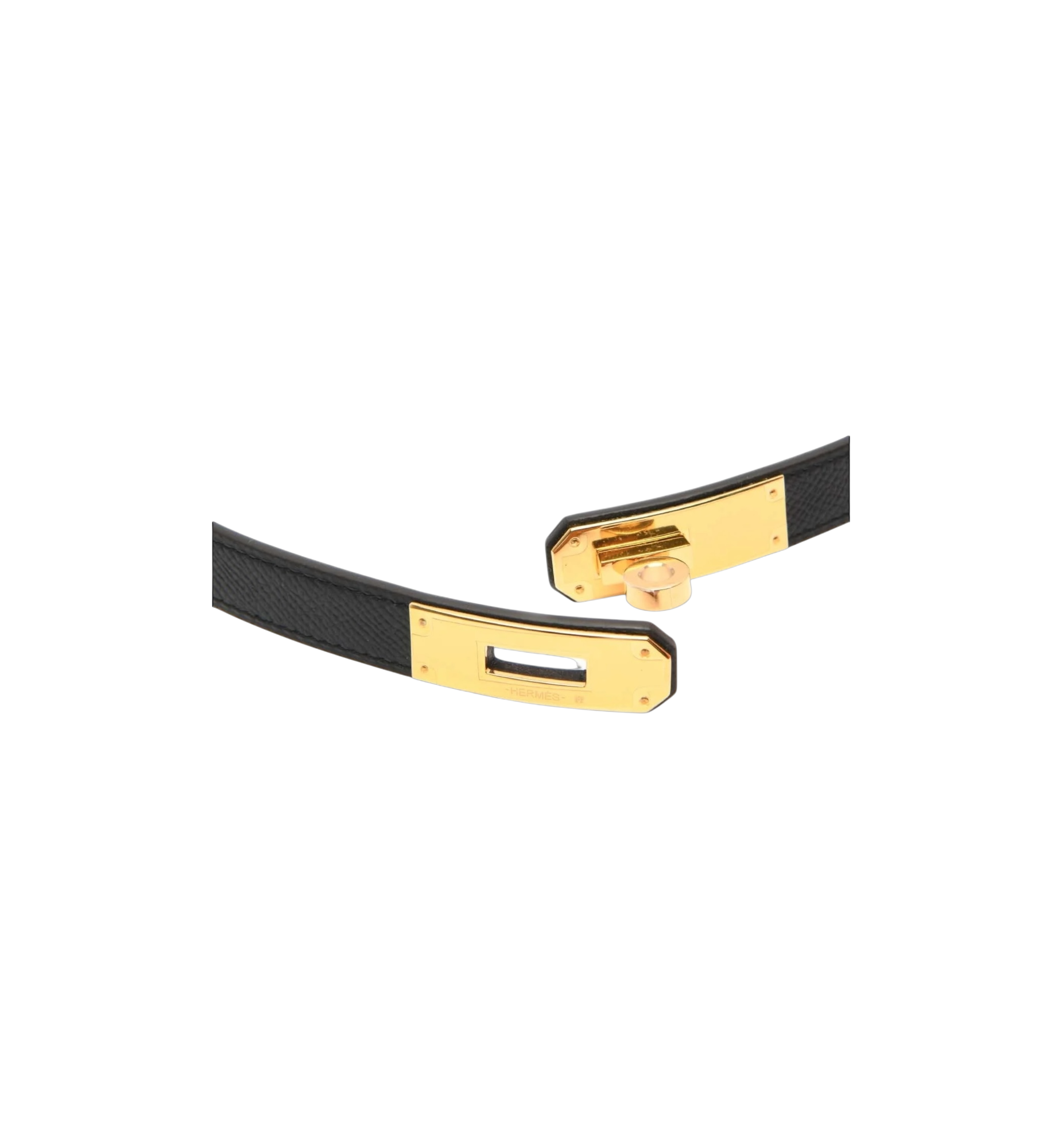 Hermes Kelly 18 Belt Gold Hardware "Noir"