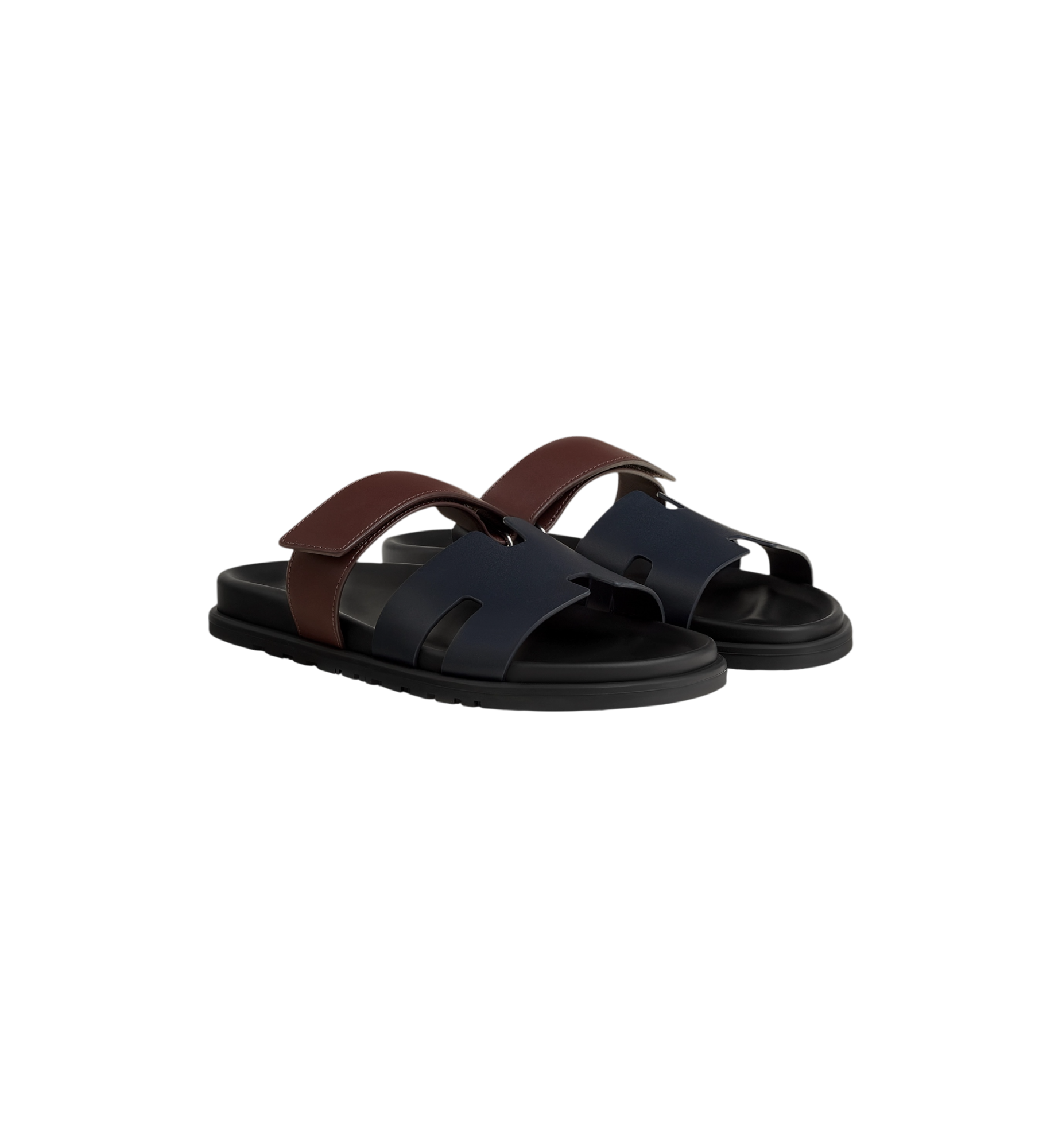 Hermes Chypre Sandal "Marine/Marron Palissandre"