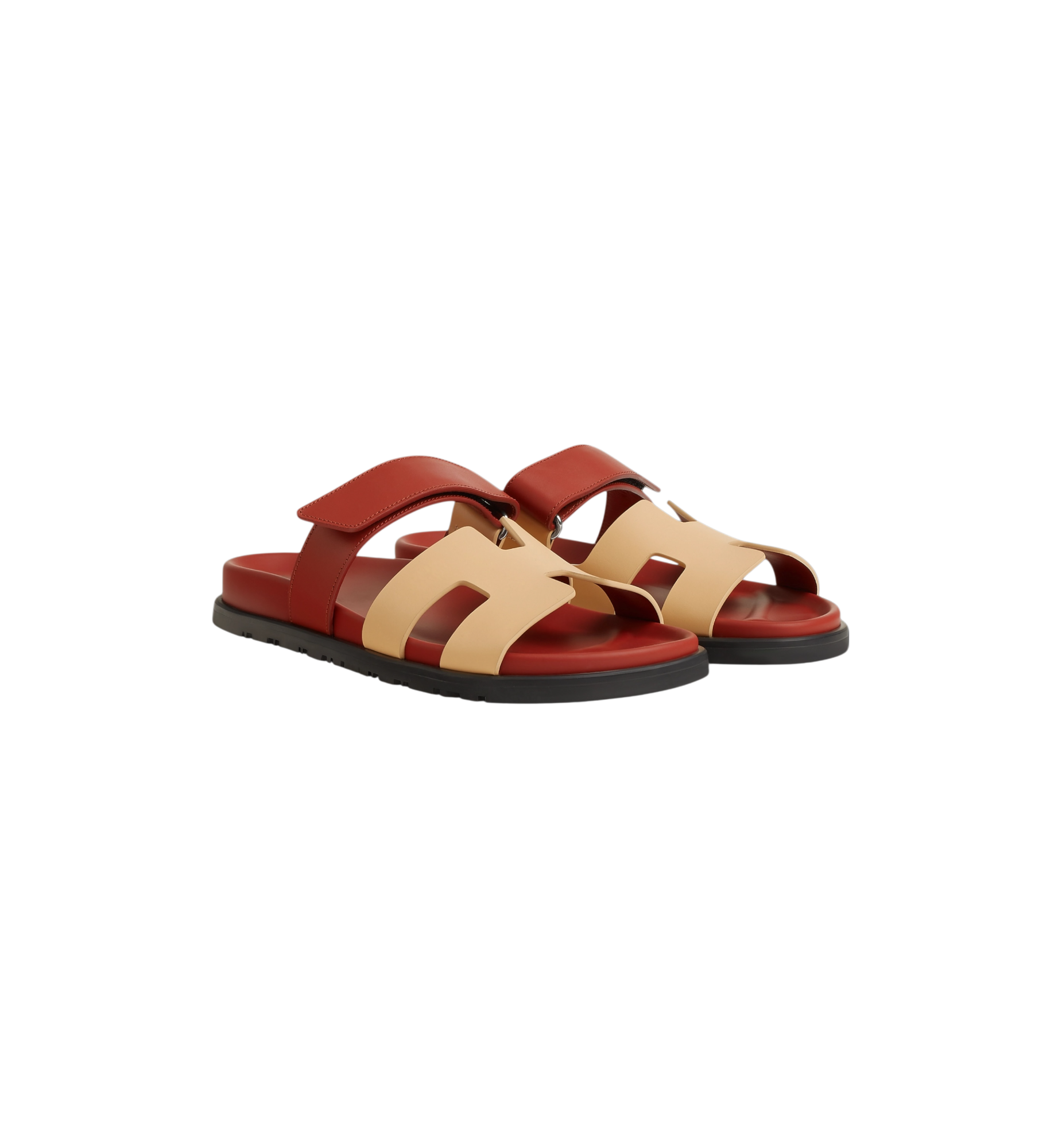 Hermes Chypre Sandal "Jaune Malawi/Rouge Sanguine"