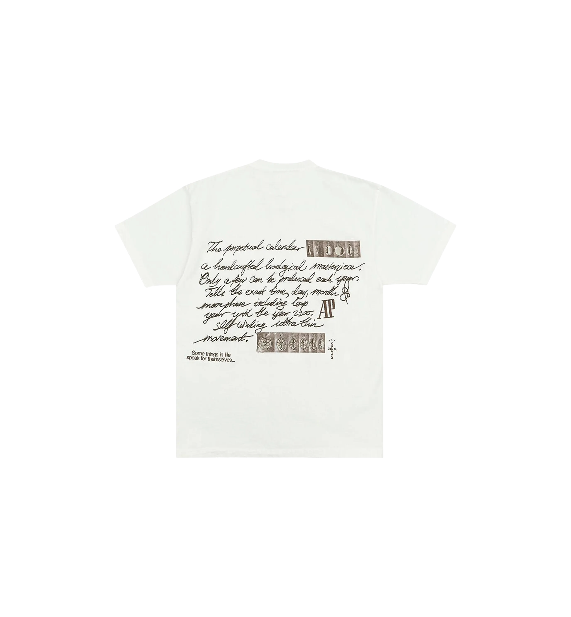 Travis Scott CJ x Audemars Piguet Perpetual Calendar Tee "White"