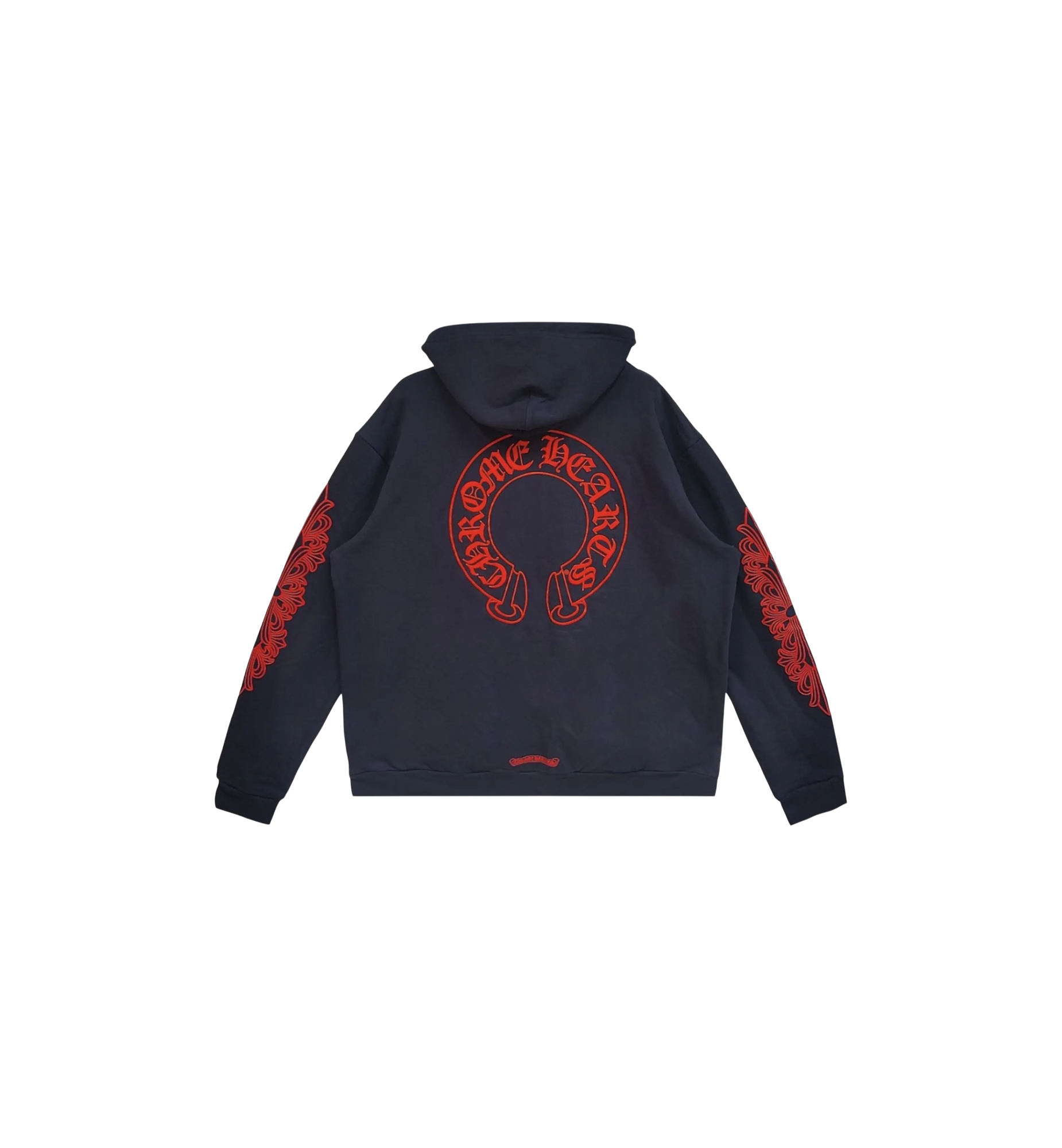 Chrome Hearts Horseshoe Floral Hoodie "Navy/Red"
