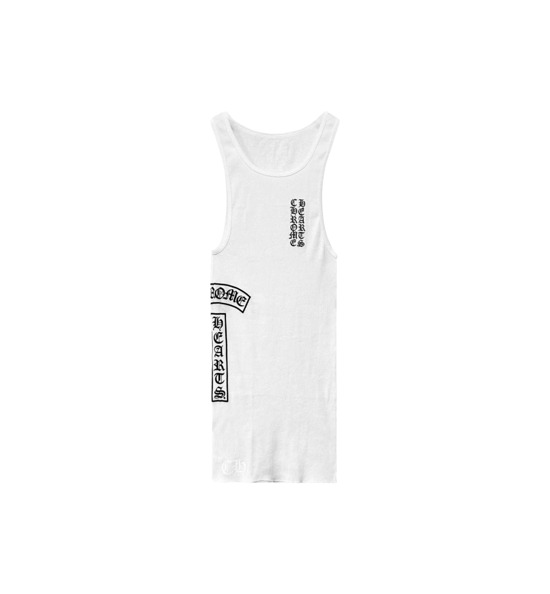 Chrome Hearts Vertical Logo Tank Top "White" (Women's)
