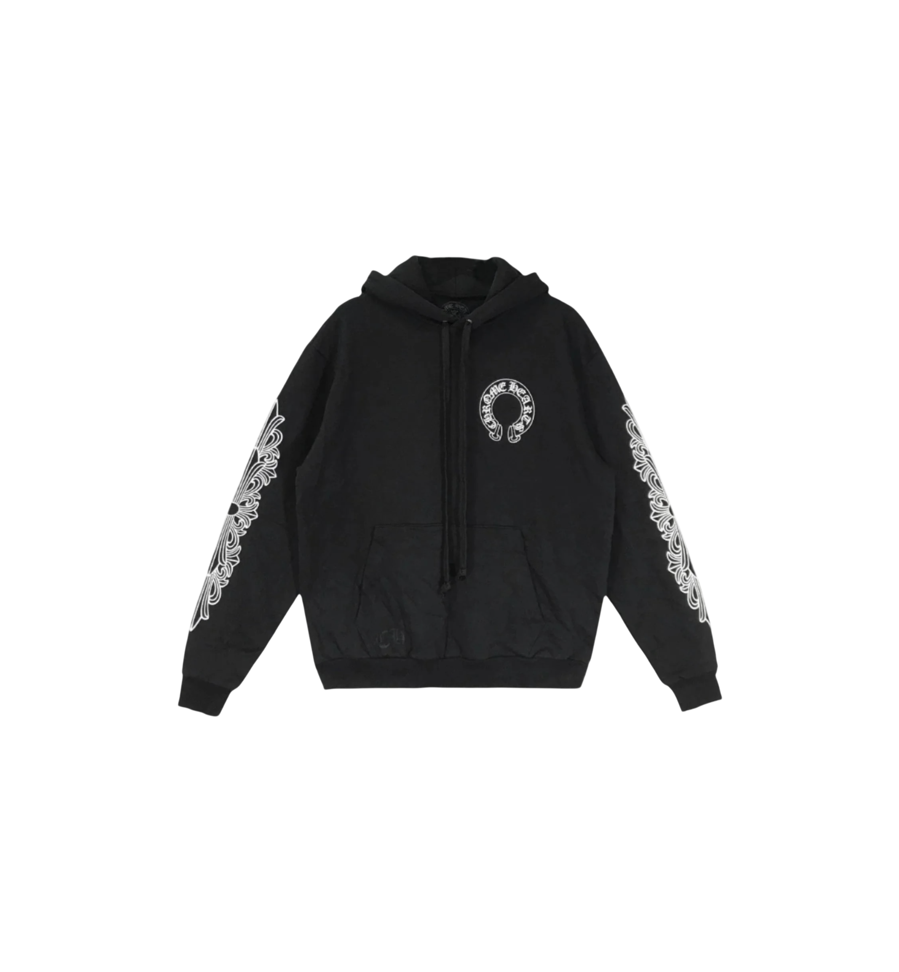Chrome Hearts Horseshoe Floral Hoodie "Black"