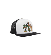 Chrome Hearts Triple Cross Trucker Hat "Black/White"