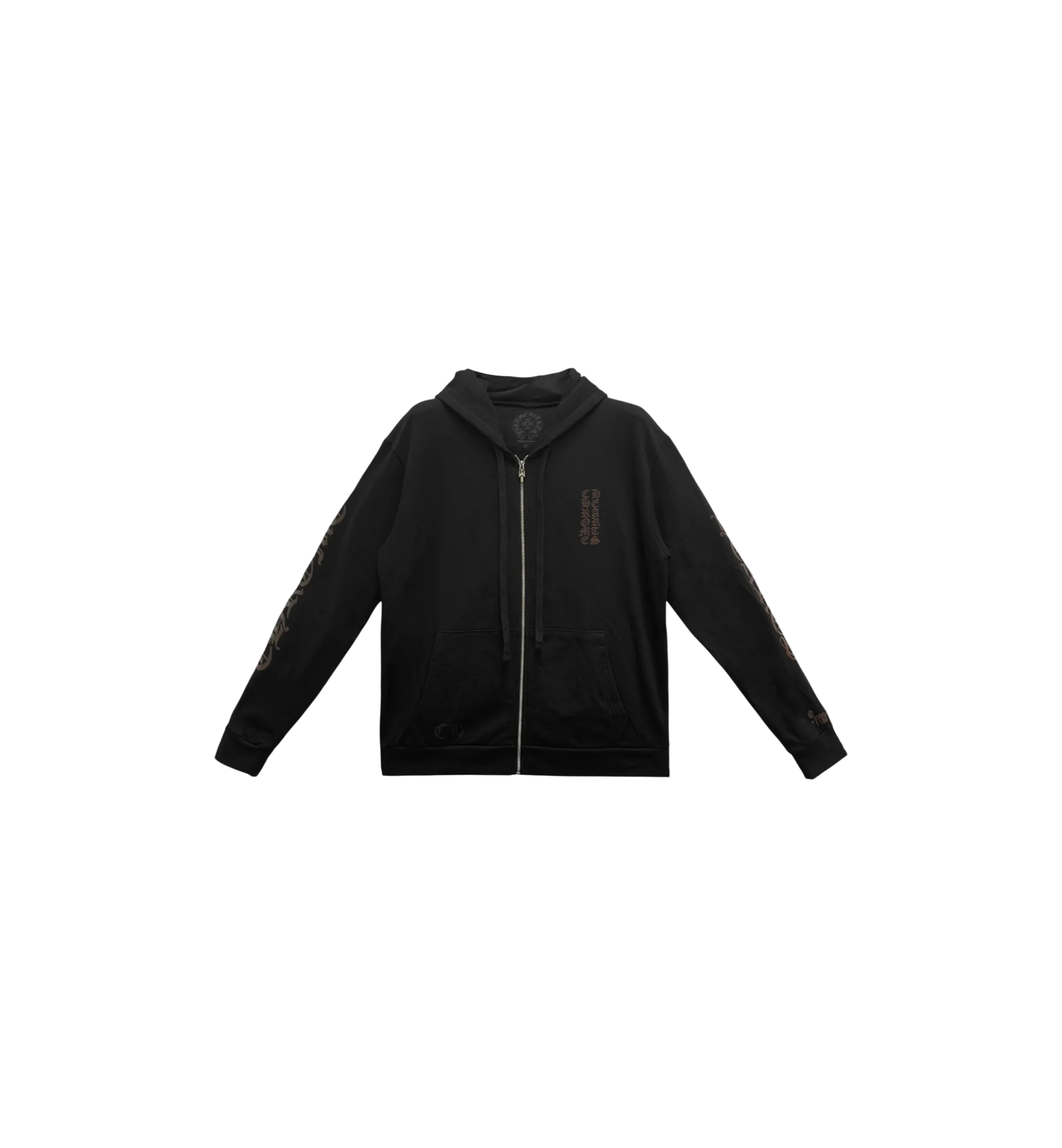 Chrome Hearts Brown Glitter 1988 Zip Up Hoodie "Black"