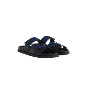 Hermes Chypre Sandal "Bleu Obscur/Noir"