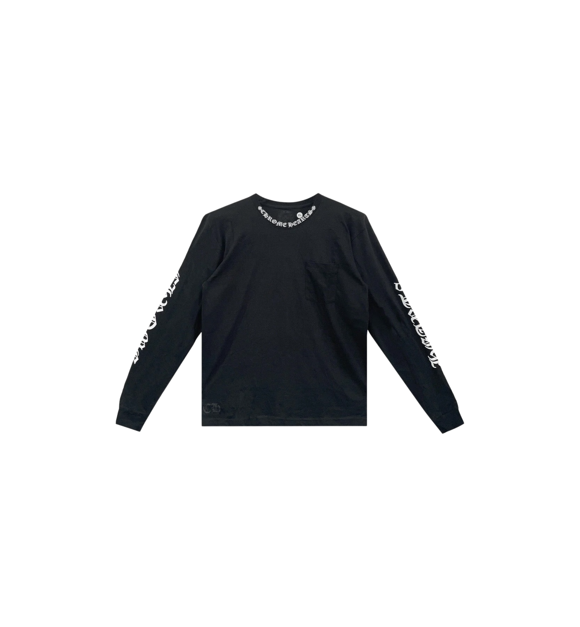 Chrome Hearts Script Collar Logo L/S Tee "Black"