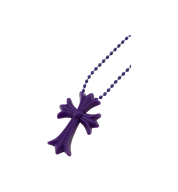 Chrome Hearts Cross Silicone Necklace "Purple"