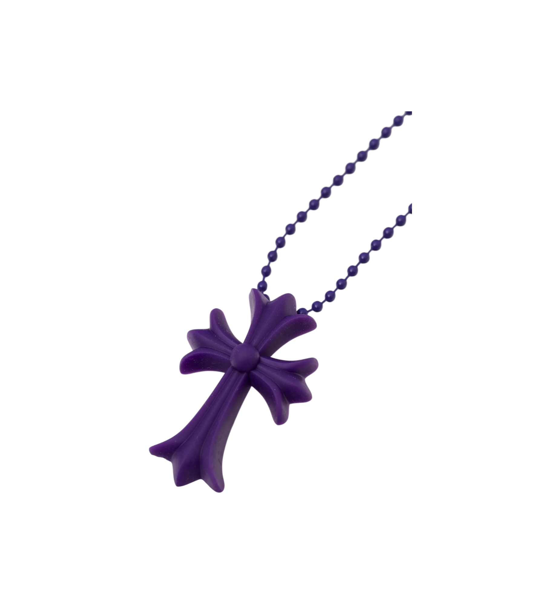 Chrome Hearts Cross Silicone Necklace "Purple"