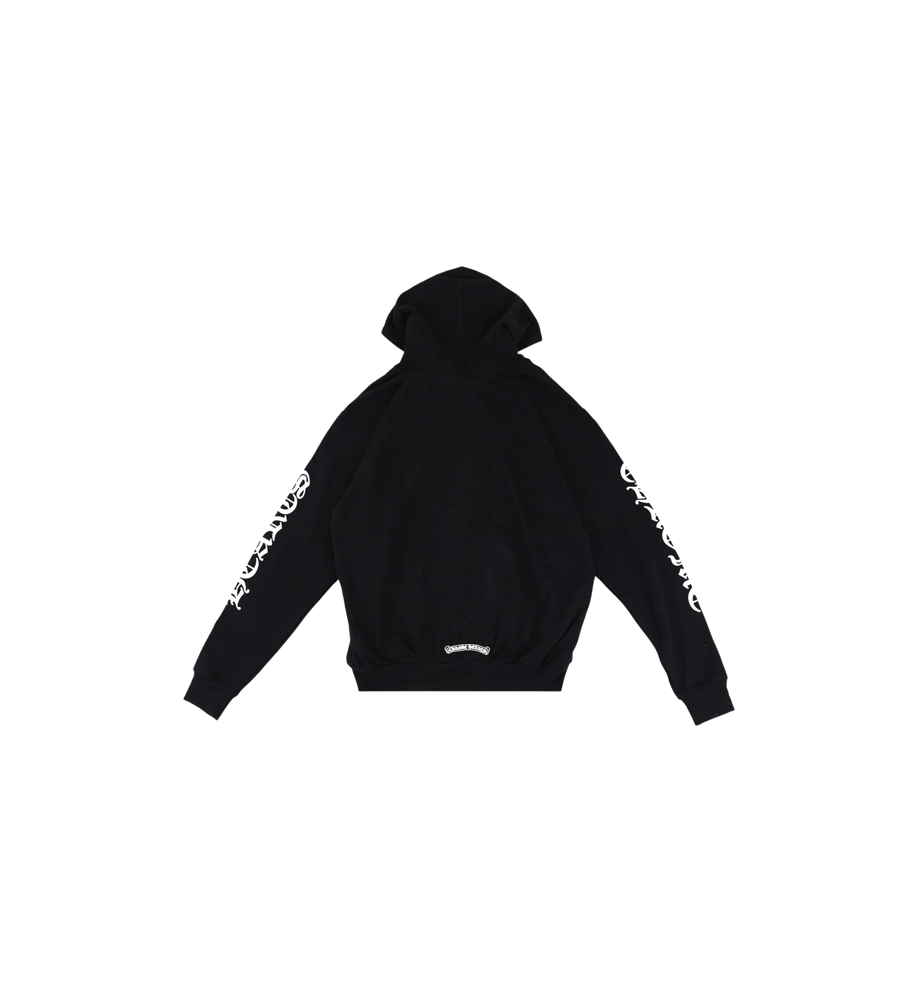 Chrome Hearts Letters Sleeve Fleece Zip Up Hoodie "Black"