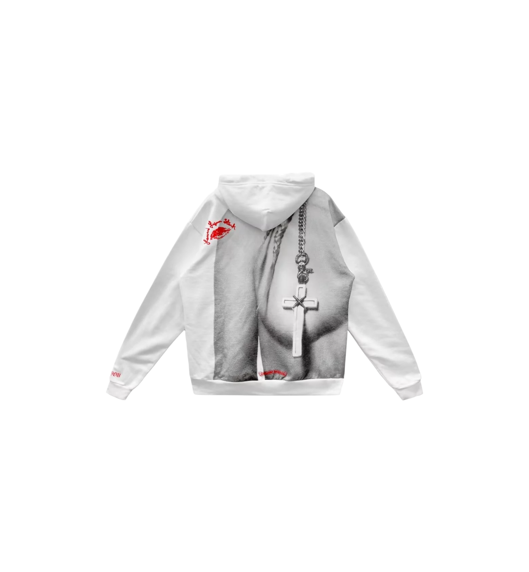 Chrome Hearts Laurie Lynn Stark "Love You" Portrait Red Letter Hoodie "White"