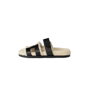 Hermes Chypre Sandal "Noir/Ecru"