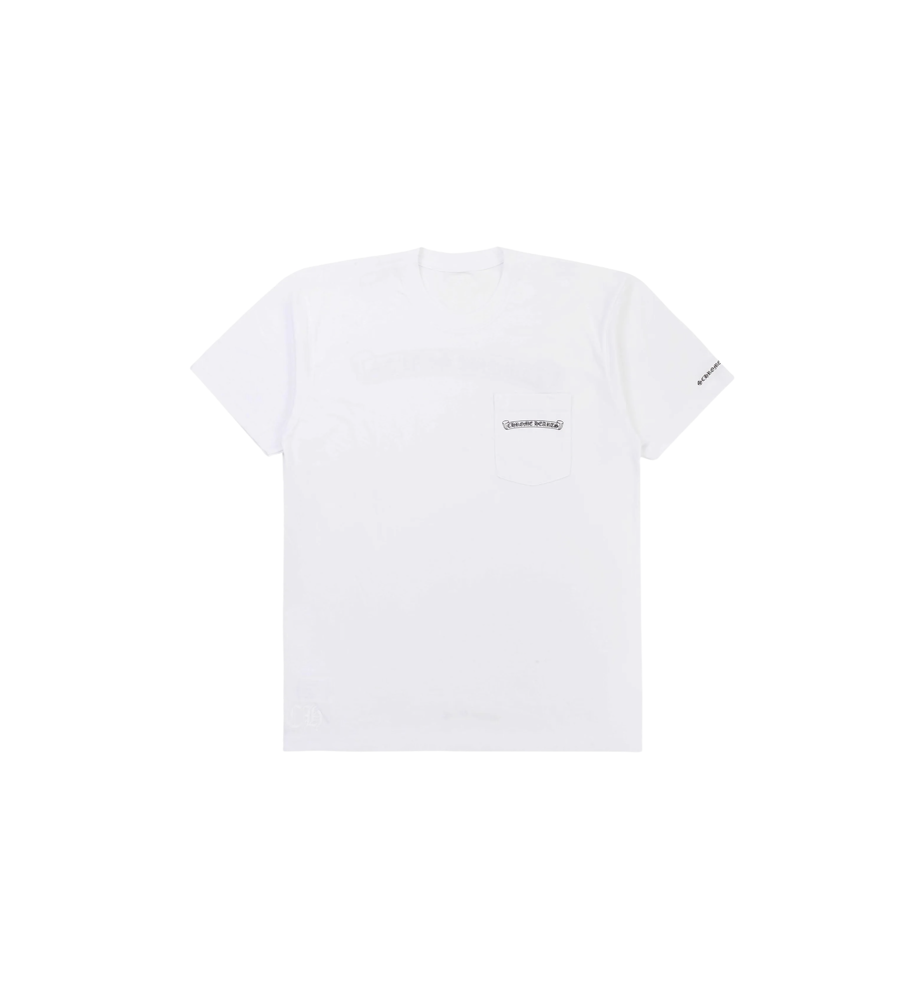 Chrome Hearts Scroll Logo Pocket T-Shirt "White"