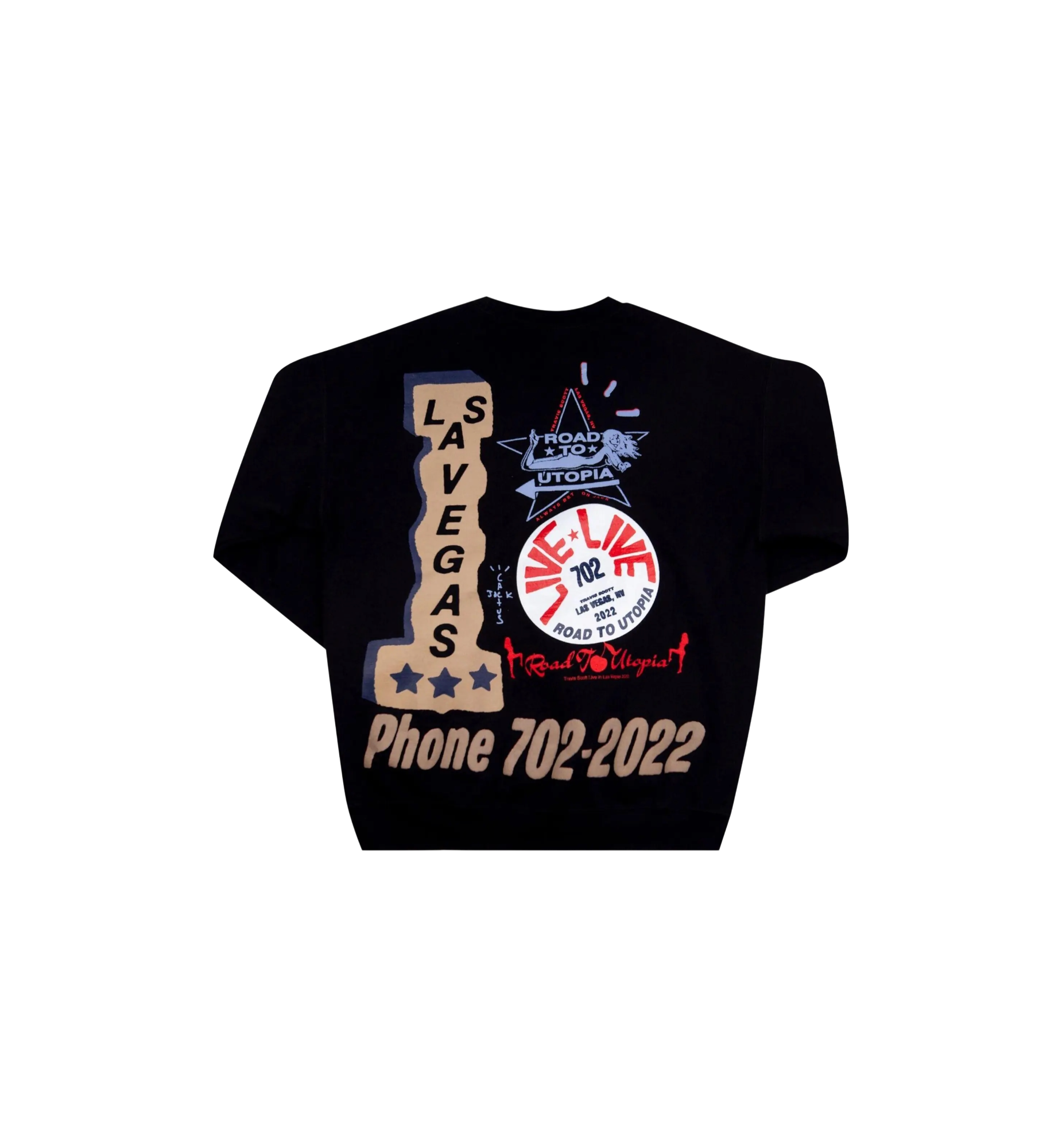 Travis Scott Road to Utopia Las Vegas Crewneck "Black"