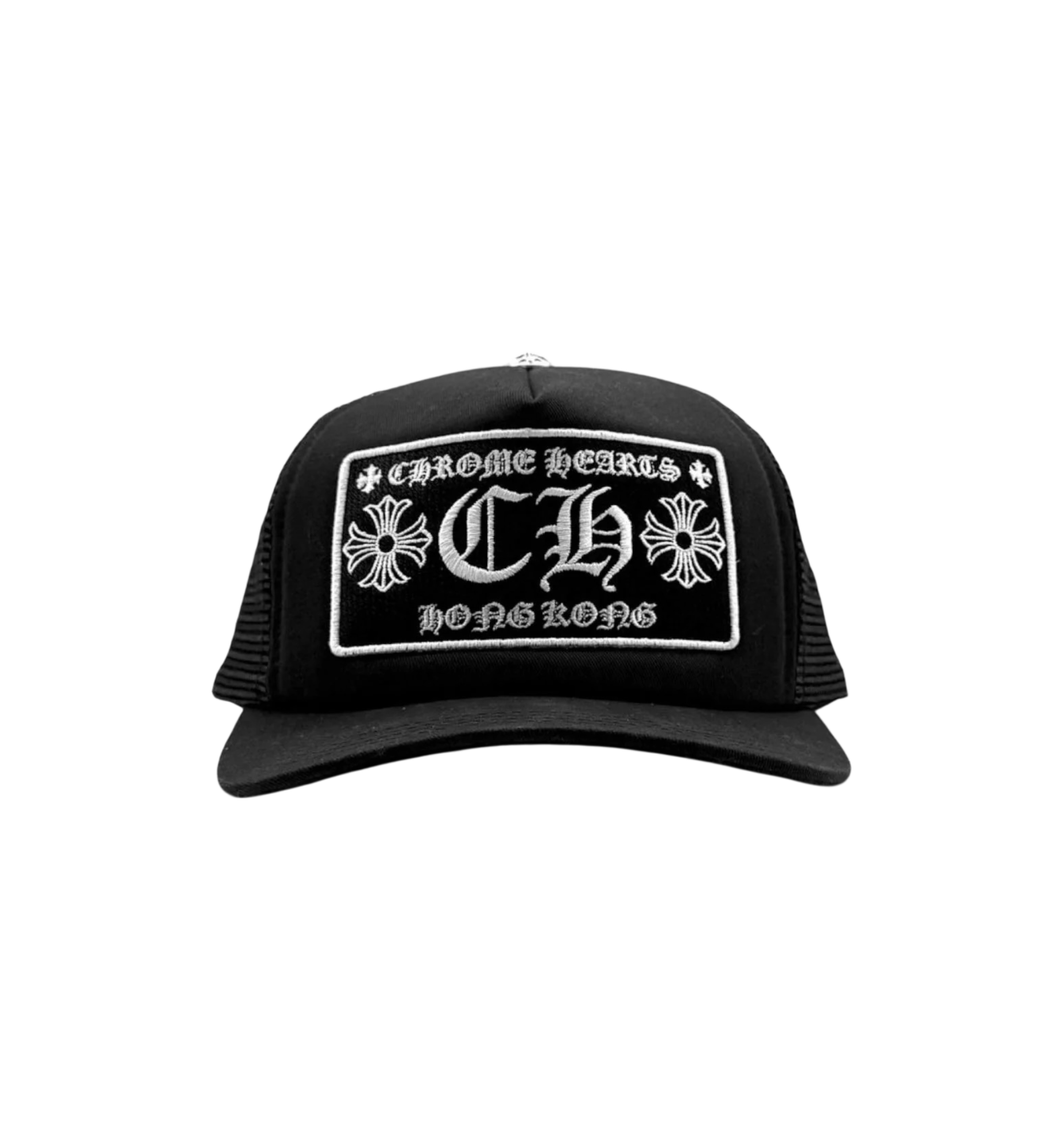 Chrome Hearts Hong Kong CH Logo Trucker Cap "Black"
