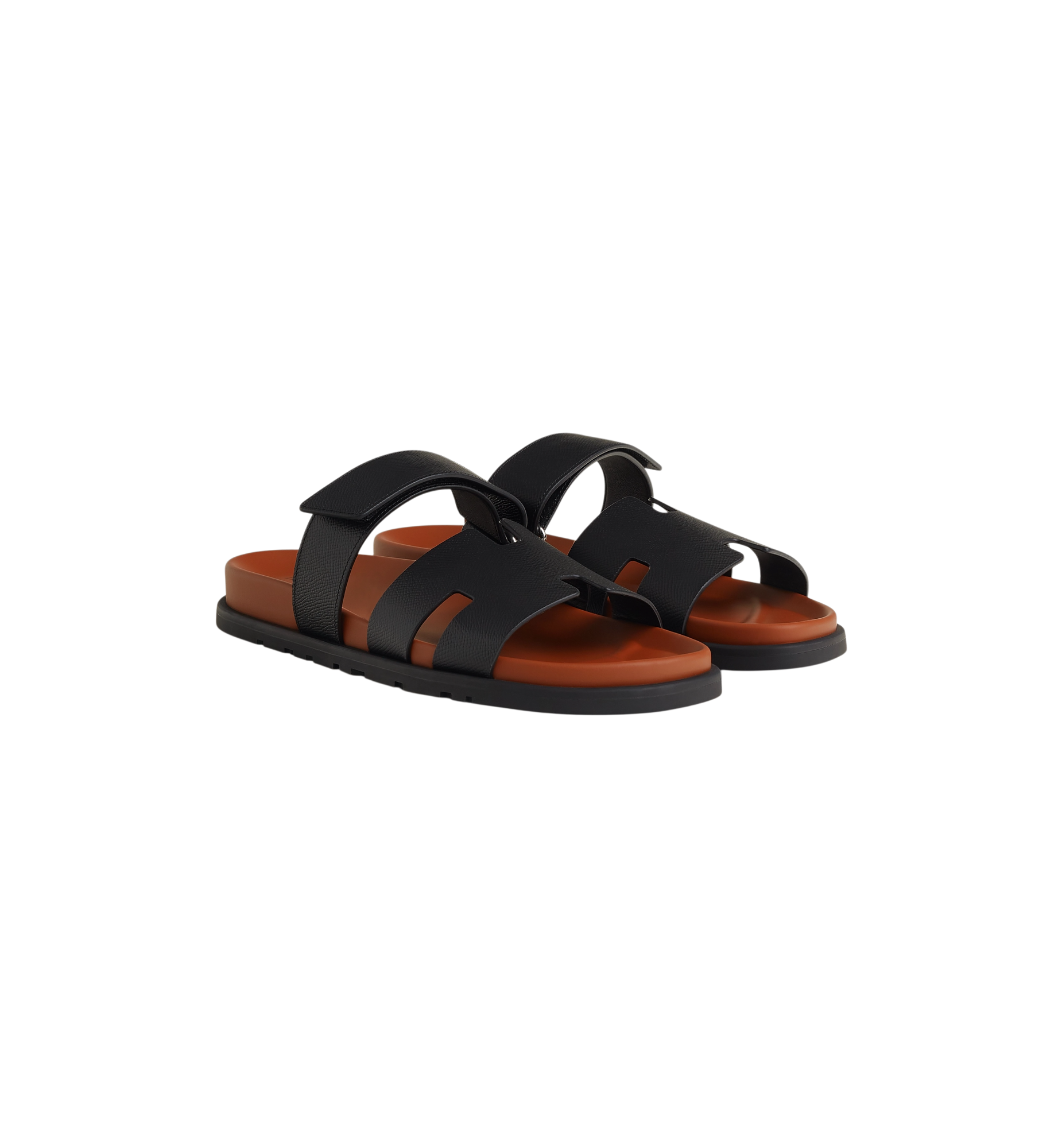 Hermes Chypre Sandal "Noir/Naturel"