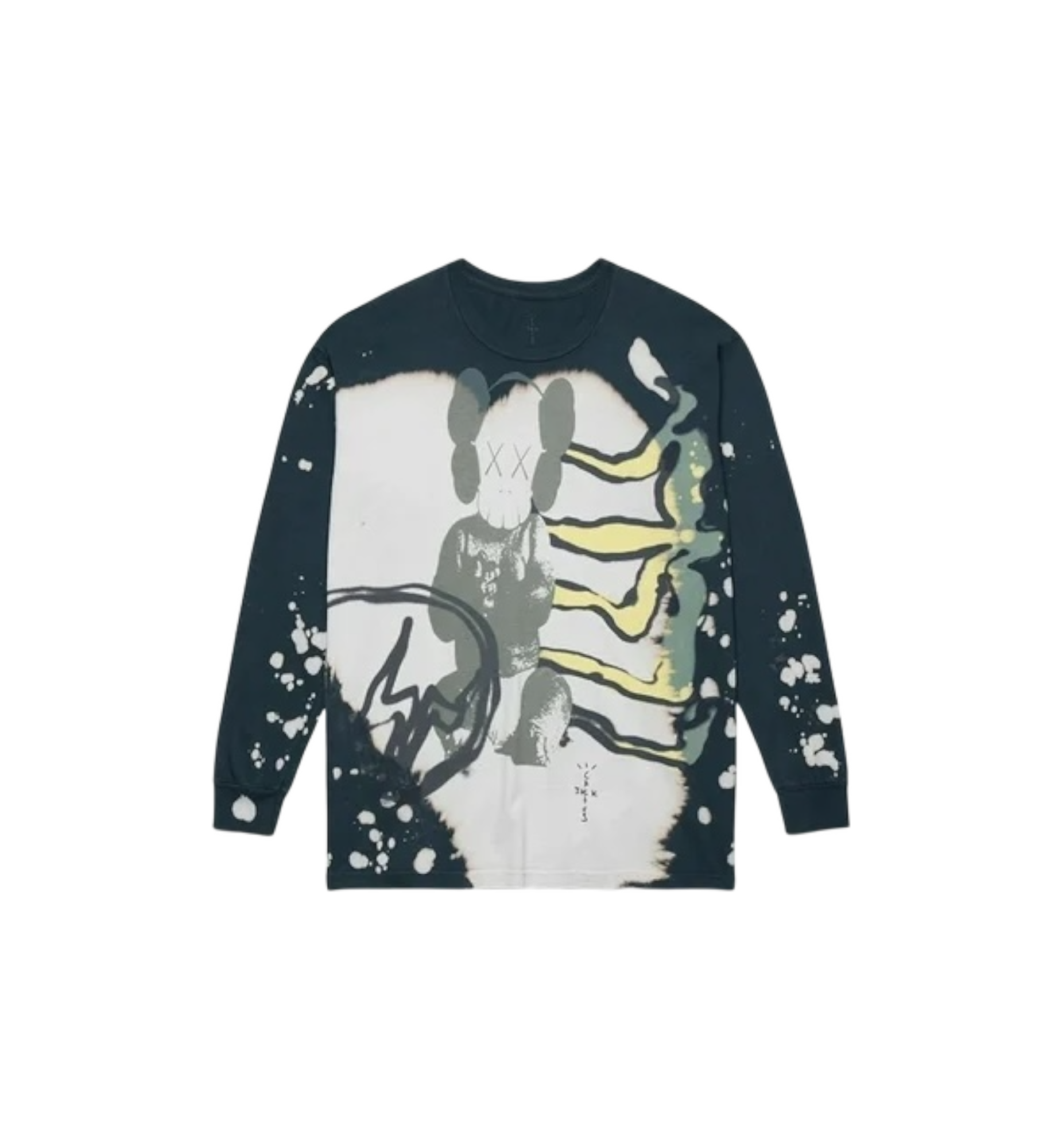 Travis Scott Cactus Jack + Kaws For Fragment L/S Tee "Multi Grey"