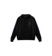 Chrome Hearts Blue Vertical Script Logo Pullover Hoodie "Black"