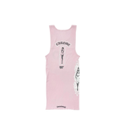 Chrome Hearts Deadly Doll Rib Art Basel Flora Tank Top "Pink" (Women's)