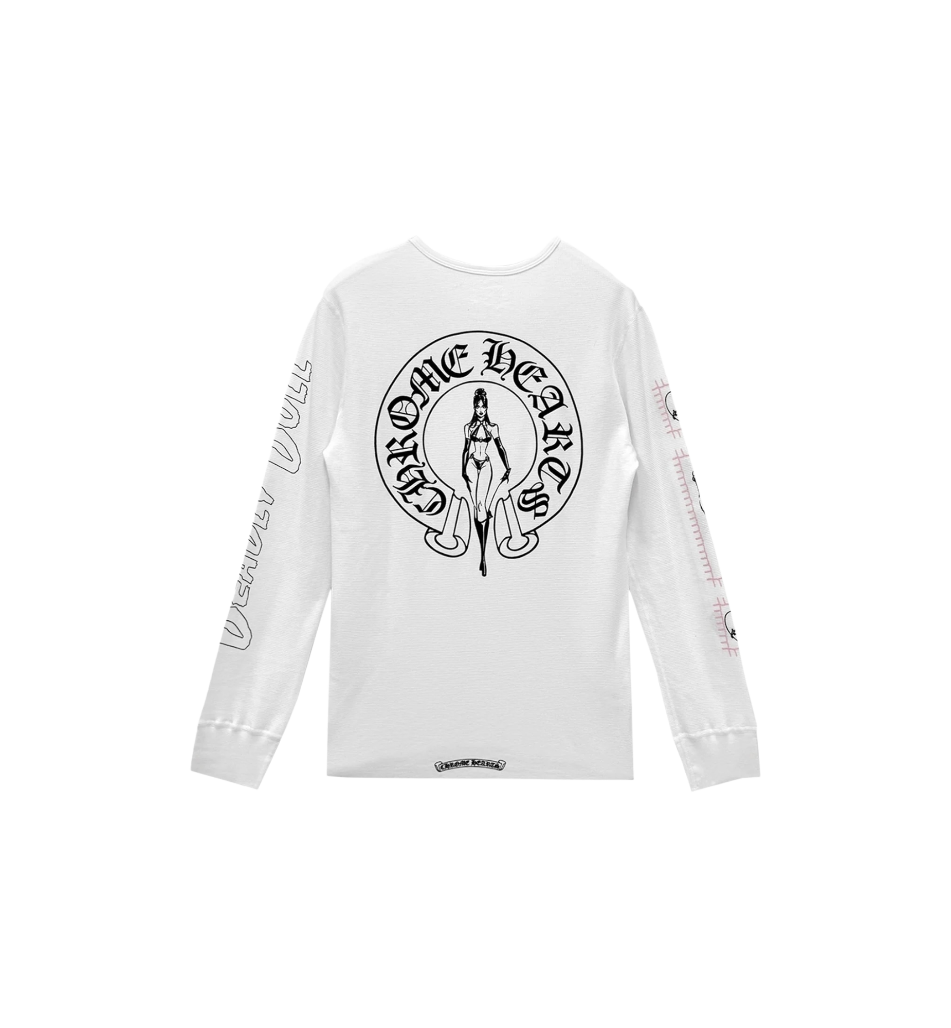 Chrome Hearts Deadly Doll Horseshoe Waffle Thermal L/S T-Shirt "White"