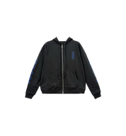 Chrome Hearts Blue Script Zip Up Hoodie "Black"